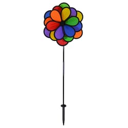 In The Breeze Multicolored Nylon 38 in. H Garden Stake Spinner