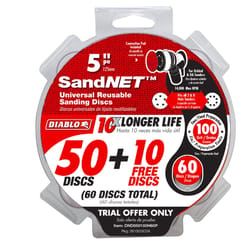 Diablo SandNET 5 in. Ceramic Blend Hook and Lock Sanding Disc 100 Grit Medium 50 pk