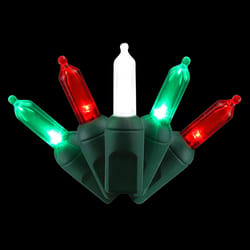 Celebrations Platinum LED T5 Red/Green/Pure White 50 ct String Christmas Lights