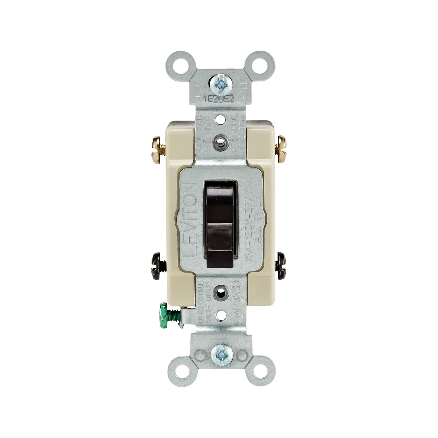 Leviton AC Quiet 15 amps Toggle Switch Brown 1 pk - 060-CS415-002 - Electrical Switches  sku 060-CS415-002
