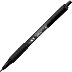 BIC Soft Feel Black Retractable Ball Point Pen 12 pk