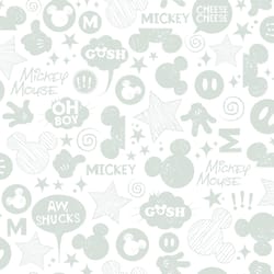 RoomMates 16.5 ft. L Mickey Mouse Icons Vinyl Peel and Stick Wallpaper