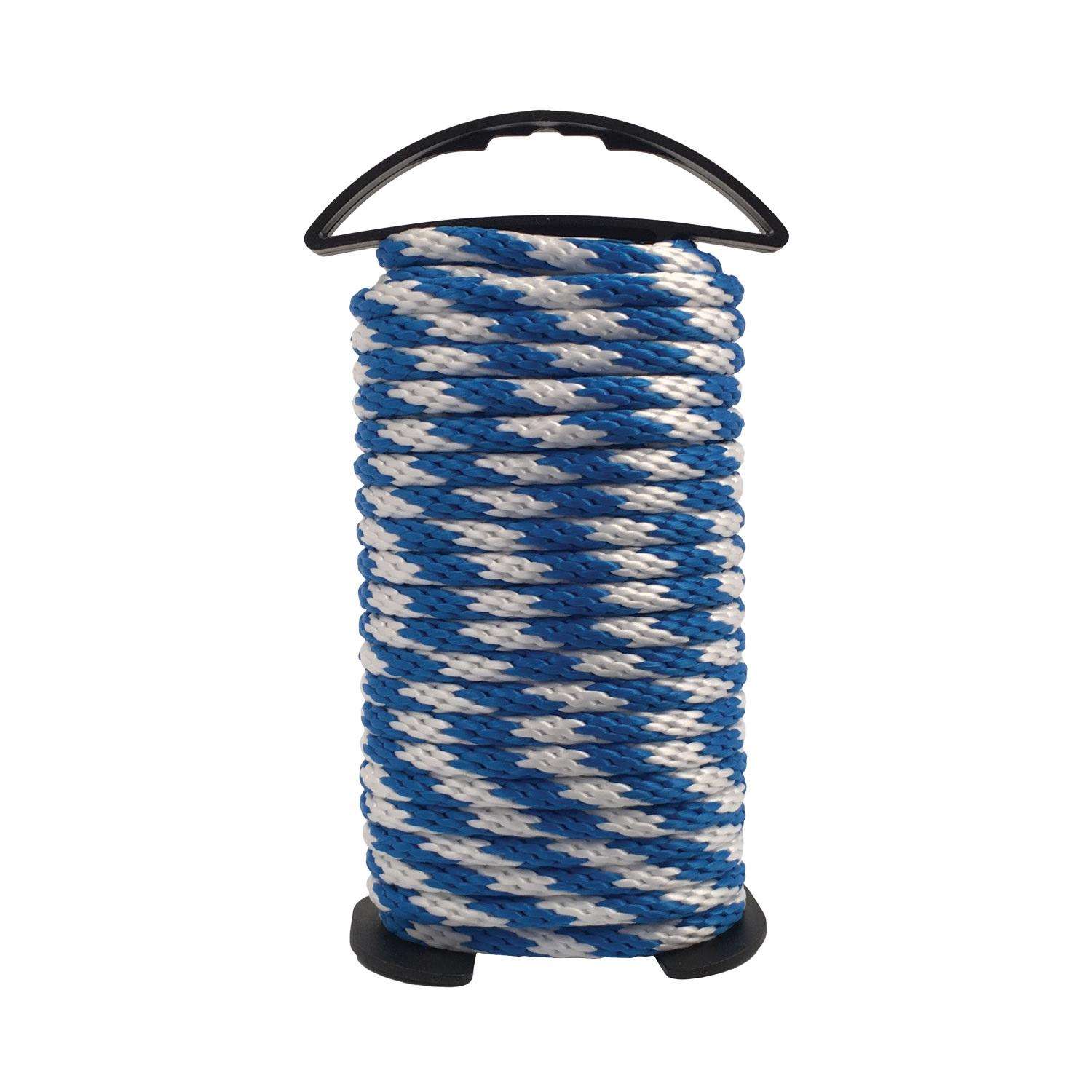 Koch 3/8 in. D X 50 ft. L Blue/White Solid Braided Polypropylene Rope Ace Hardware