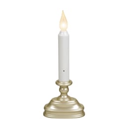 Xodus Innovations Antique Brass/White None Scent Window Candles Flameless Flickering Candle