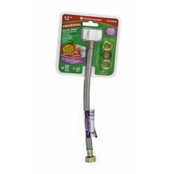 Fluidmaster 1/2 in. Ballcock Ah X 7/8 in. D Ballcock 12 in. Stainless Steel Toilet Supply Line