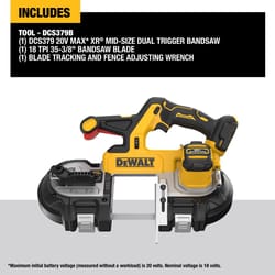 DeWalt 20V MAX XR Cordless Brushless 3-3/8 in. Dual-Trigger Band Saw Tool Only