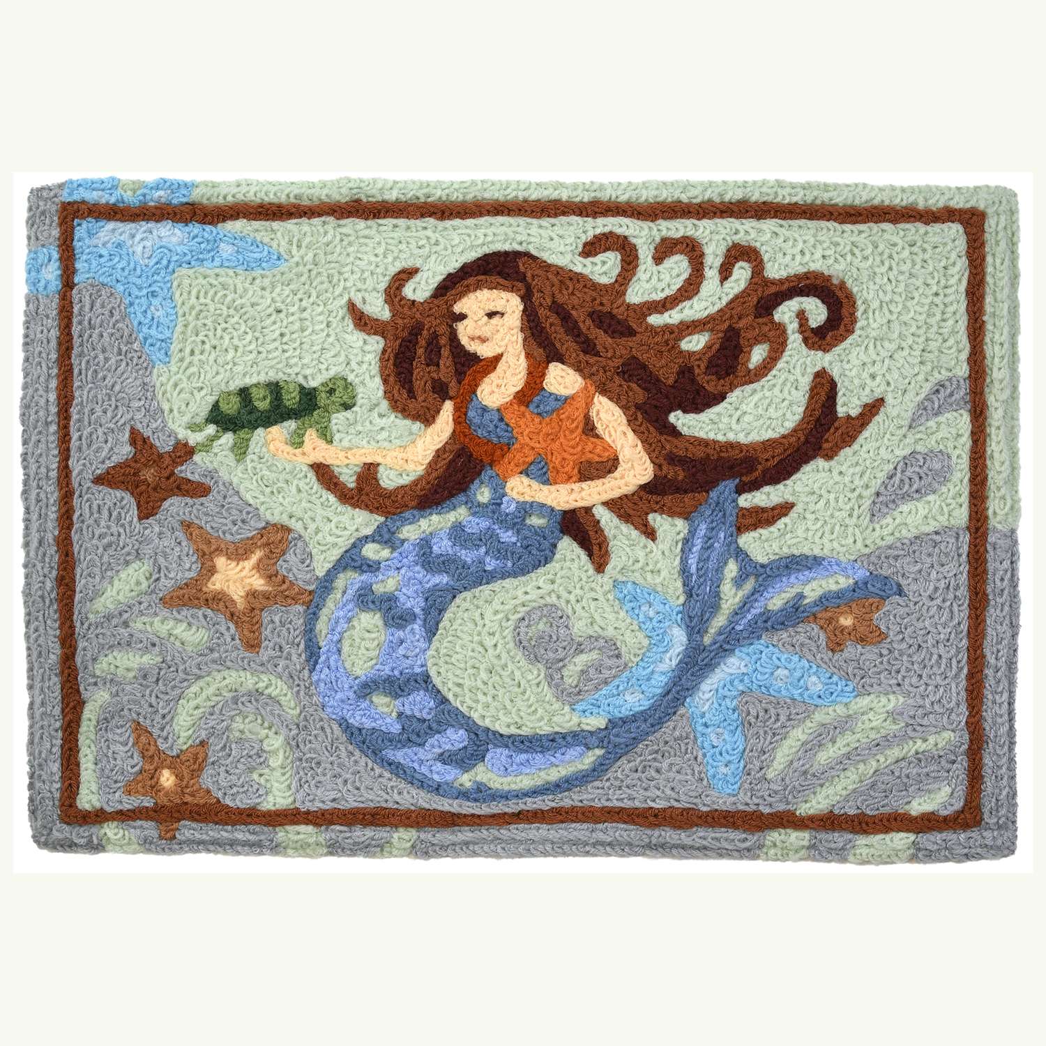 Jellybean 30 in. L X 20 in. W Multi-color Mermaid Under The Sea Accent Rug  Ace Hardware