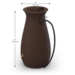 Algreen Products Cascata  Brown 65 gal Rain Barrel Plastic
