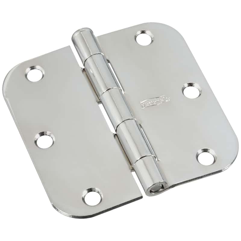 National Hardware 31/2 in. L Polished Chrome Door Hinge 1 pk Ace