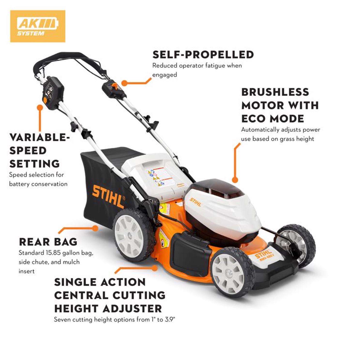 STIHL RMA 460 19 in. 36 V Battery Lawn Mower Kit (Battery & Charger)