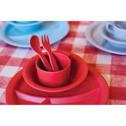 Red Rover Red Bamboo Classic Dinnerware Set 5 pc