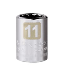 Craftsman 11 mm X 3/8 in. drive Metric 12 Point Standard Socket 1 pc