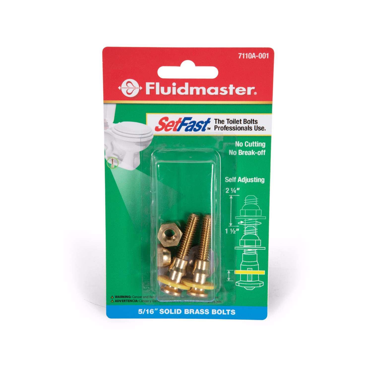 Fluidmaster SetFast Toilet Bolts Set Brass Ace Hardware