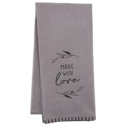 Karma Gifts Black/Gray Cotton Modern Farmhouse Tea Towel 1 pk