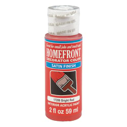 Homefront Decorator Color Satin Bright Red Hobby Paint 2 oz