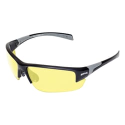 Hercules 7 Semi Rimless Safety Sunglasses Yellow Lens Black Frame 1 pc