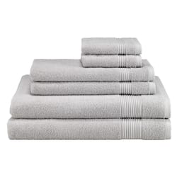 Avanti Linens Light Gray Cotton Bath Towel Set 6 pc