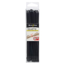 Nite Ize Gear Tie 12 in. L Black Twist Ties 12 pk