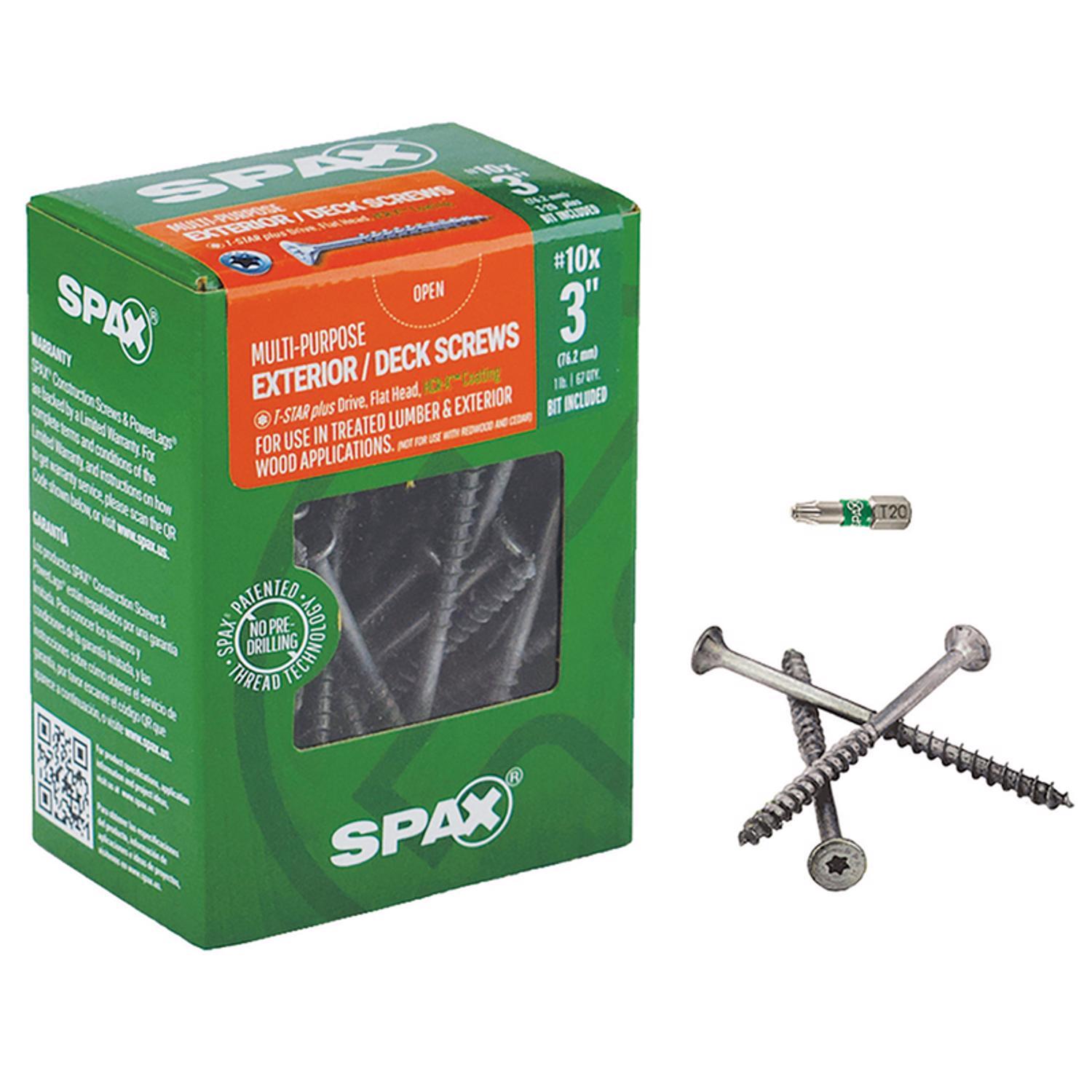 SPAX MultiMaterial No. 10 Label X 3 in. L T20+ Flat Head Serrated Construction Screws Ace
