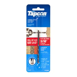 Tapcon 5/32 in. X 3-1/2 in. L Carbide Tipped Masonry Drill Bit Straight Shank 1 pk