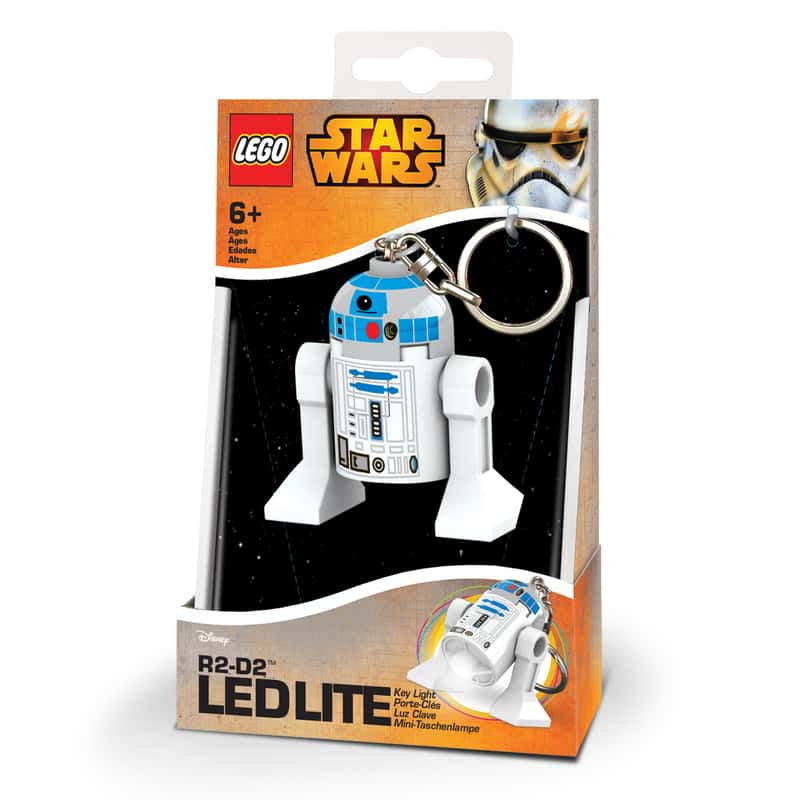 Lego Star Wars R2 D2 2 In D Plastic Blue White Loop Key Chain W Led Light Ace Hardware