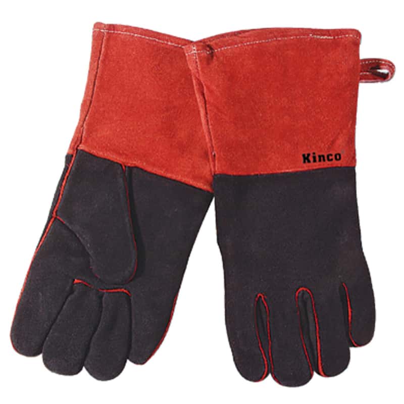 Kinco 12 in. Cowhide Split Leather Welding Gloves Red L 1 pk Ace Hardware