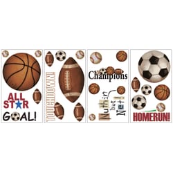RoomMates 8 in. W X 5 in. L All Star Sports Peel and Stick Wall Decal