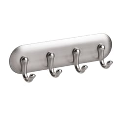 iDesign Affixx Silver Plastic Key Rack