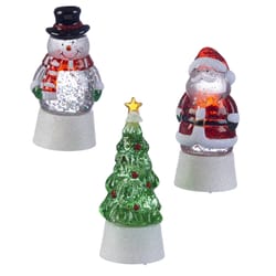 Roman Holiday LED Multicolored Snowman/Santa/Tree Table Decor 4.9 in.