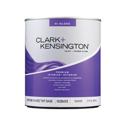 Clark+Kensington High-Gloss Tint Base Mid-Tone Base Premium Paint Exterior and Interior 1 qt