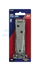 Ace 4 in. L Galvanized Light Duty Strap Hinge 2 pk