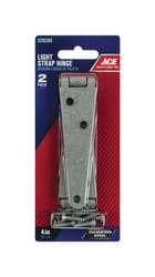 Ace 4 in. L Galvanized Light Duty Strap Hinge 2 pk