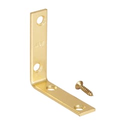 Ace 2-1/2 in. H X 3.75 in. W X 2-1/2 in. D Bright Brass Inside L Corner Brace