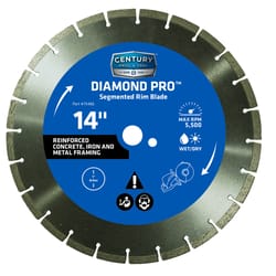 Century Drill & Tool 14 in. D Diamond Segmented Rim Diamond Saw Blade 1 pk