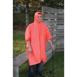 Boulder Creek Orange Vinyl Rain Poncho