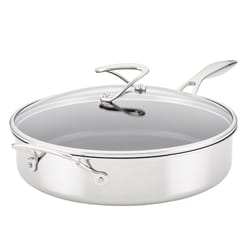 Circulon Stainless Steel Fry Pan 12.5 in. 5 qt Silver