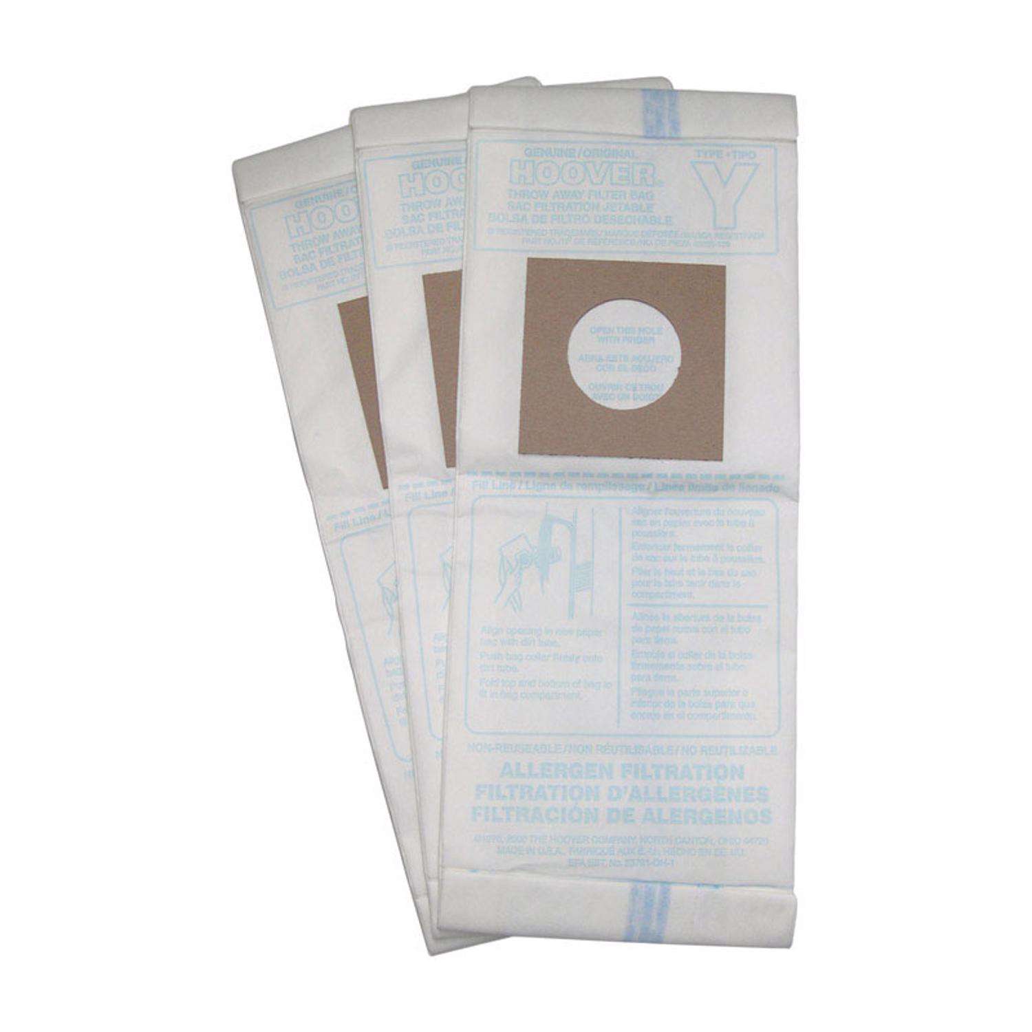 HOOVER Type A Filtration Bags for Select Hoover Upright Cleaners