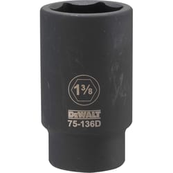 DeWalt 1-3/8 in. X 3/4 in. drive SAE 6 Point Impact Socket 1 pc