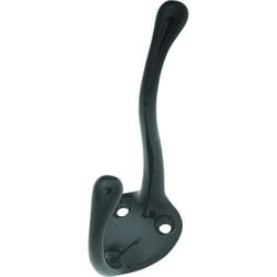 Hickory Hardware Large Black Zinc 3 in. L Utility Hook 1 pk