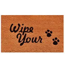 Home & More 1.42 W X 2.42 L Brown Wipe Your Paws Coir Door Mat