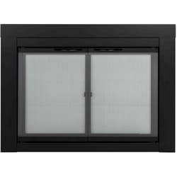 Pleasant Hearth Amhearst Black Steel Fireplace Screen with Doors