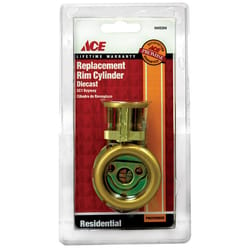 Ace SC1 Polished Brass Brass Rim Cylinder Keyed Differently