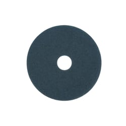 3M Scotch-Brite 17 in. D Non-Woven Natural/Polyester Fiber Floor Pad Blue