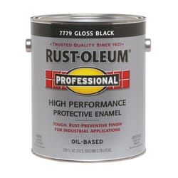 Rust-Oleum Professional Indoor and Outdoor Gloss Black Oil-Based Protective Paint 1 gal