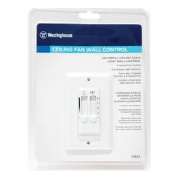 Westinghouse 1.25 amps Slide Fan Control White 1 pk