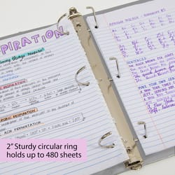 Bazic Products 2 in. W X 10.83 in. L Slant D-Ring Gray View Binder