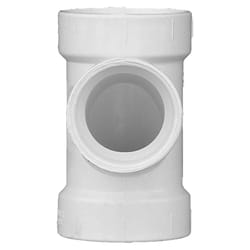 Charlotte Pipe Schedule 40 2 in. Hub X 2 in. D Hub PVC Sanitary Tee 1 pk