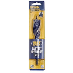 Irwin Speedbor 1 in. X 6 in. L Carbon Steel Wood Boring Bit Quick-Change Hex Shank 1 pc