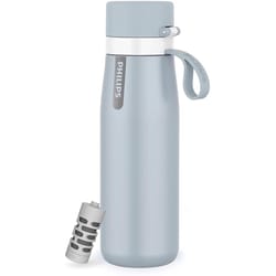 Philips 18.6 oz Greyish Blue BPA Free Filtered Water Bottle