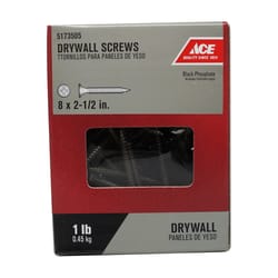 Ace No. 8 wire X 2-1/2 in. L Phillips Fine Drywall Screws 1 lb 112 pk
